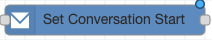 The setConversationStart node